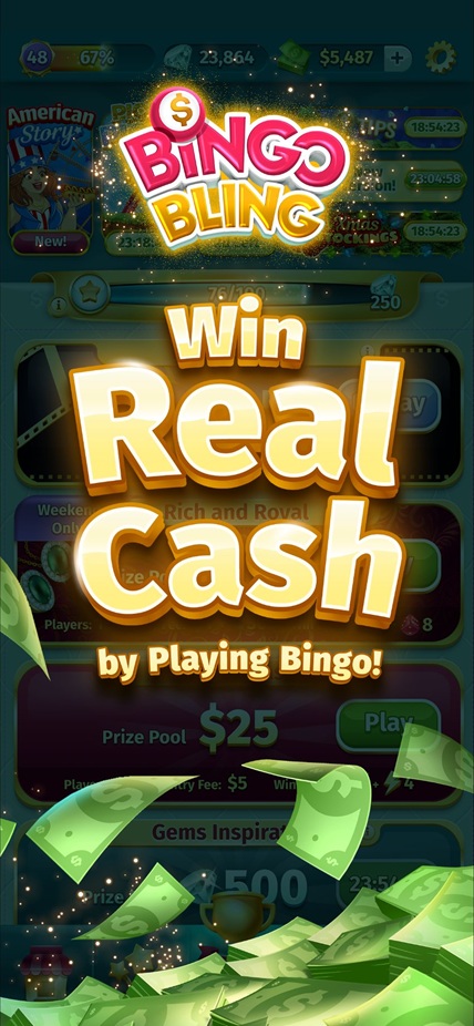 Win real cash by playing Bingo Bling